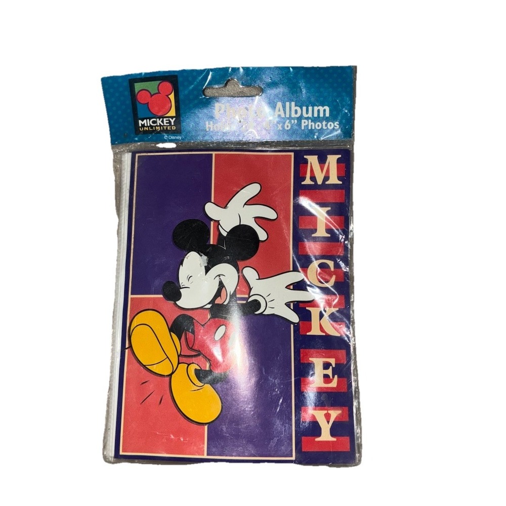 Vintage Mickey Unlimited Disney Photo Album Holds 24 4x6 NEW